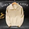 Suéter cálido casual para hombre y mujer otoño e invierno retro manga larga camisa de punto fina base moda solapa suéter de punto