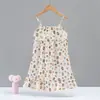 Camisola de dormir feminina 2025 verão fina camisola pijama meninas desenho animado princesa crianças grandes vestido atacado