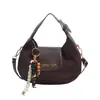 Bolso de Mano de Ante con Forma de Crescent Dumpling, Nuevo Bolso de Hombro Cruzado Retro de Nicho, Bolso de Mano de Moda Personalizado, Más Vendido