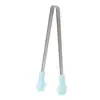 Pinça de Gelo Criativa Pata de Gato Silicone Pinça para Cubos de Açúcar Pinça para Cubos de Gelo Antiderrapante Aço Inoxidável Mini Pinça para Alimentos Pinça para Alimentos