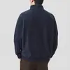 Sudadera de forro polar pesada estilo retro americano con cuello alto, otoño 2026, para hombre, manga larga, corte holgado, informal, versátil, para exteriores