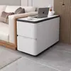Sofá de Sala de Estar Aparador Almacenamiento Lujo Ligero Multifuncional Móvil Madera Maciza Ultraestrecho Pequeño Gabinete Lateral Mesa Lateral Simple Moderna