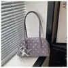 Bolsa de Ombro com Bolinhas da Moda para Axila Feminina Nova para Viagem Transfronteiriça Bolsa Boston de Mão Pequena Bolsa Almofada de Mão