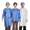 Bata Desechable de Tela No Tejida Azul y Blanco, Bata de Trabajo a Prueba de Polvo Pp, Limpia, Sms, Impermeable, Transpirable, Bata para Agricultura y Laboratorio