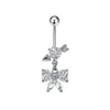 Gabe Moda Transfronteriza Europea y Americana Chica Estilo Trendy Estrella Lazo Anillo para Ombligo Joyería de Piercing