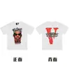 [Transfronterizo 220g] Marca Trendy Americana Vlone Jerry Big V Camiseta Casual Calle Alta Calle Street Pareja Manga Corta Vtg