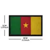 Bandera nacional africana bordada con velcro para bolsa exterior con parche de tela bordada con sello