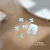 Mini Laços Acessórios para Nail Art Gelatina Três-Dimensional Pequenos Laços Flutuantes Laço Transparente de Gelo Adesivos de Strass para Unhas Unhas Usáveis