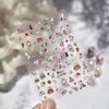 Tomoni Pegatinas para Uñas Finas y Flexibles Decoración Navideña de Gatos Dulces y Lindas Pegatinas para Uñas Materiales de Pegatinas para Decoración