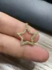 Liquidação Pingente de colar de ouro 14K simples com zircônia estrela de cinco pontas coração chave acessórios de joias DIY Pingente de pulseira