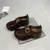 Sapatos Birkenstock Femininos Estampa de Leopardo Retro Cobertura Total Chegada Nova Outono 2026 Slip-on Solado Grosso Aumento Oculto de Altura Mules Preguiçosos Sapatos Individuais