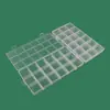 Caja de Plástico Transparente de 18 Compartimentos para Joyería, Cuentas Pequeñas y Almacenamiento de Arte con Cuentas Pequeñas con Tapa, Caja de Exhibición Creativa para Pendientes y Tornillos, Caja de PP