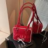 Comercio Exterior Bolso de Axila con Lazo Elegante para Mujer 2024 Nuevo Otoño e Invierno Popular Versátil Bolso de Hombro Moda Bolso Cuadrado Pequeño