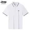 Camiseta de Manga Corta con Cuello Polo Jeep Spirit para Hombre, Camiseta Polo Transpirable de Seda de Hielo, Seda de Hielo Personalizada de Secado Rápido