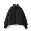 Otoño Europeo, Americano, Europeo y Americano Transfronterizo Ropa de Mujer Urbana Casual Versátil Cuello Alto Chaqueta Pan