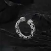 Caja Patrón Hierba Tang Anillo Cuadrado Apertura Anillo Luz Lujo Industria Pesada Anillo Comida Moda Personalizada Sentido de Gama Alta Nueva Moda