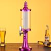 Barril de Cerveja Coluna de Gelo Colorida 3 Litros, Dispensador de Cerveja Artesanal Retro de Luxo Leve, Barril de Bebidas para Hotel, Jarra de Vinho de Frutas