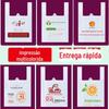 Sacos plásticos personalizados embalagem comercial de alimentos e frutas embalagem portátil sacos descartáveis logo impresso personalizado atacado