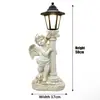 Figura de ángel clásica, luz nocturna para exteriores, farola, decoración de jardín y patio, crea una atmósfera agradable, regalo de resina, impermeable y personalizable