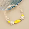 Jingdezhen Navidad Pulsera de Cuerda Trenzada de Cerámica Pulsera de Trébol de Cuatro Hojas Joyería Artística Hecha a Mano Venta al por Mayor Pulseras de Cerámica para Atracciones Turísticas