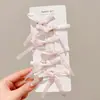 Presilha de Cabelo com Laço de Fita Infantil para Meninas, Presilha Lateral Estilo Princesa Doce, Novo Estilo 2026 Presilha de Cabelo com Fita Acessório de Cabelo
