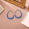 Ganchos para Orejas con Esmalte Rojo Goteante Estilo Hong Kong Kong Coreanos Dongdaemun Pendientes de Aro Lisos Forma de Gota Moda de Alta Gama Pendientes Sencillos