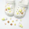Buraco sapatos acessórios de alta qualidade ervilhas sapatos sapatos flor decorativo fivela diy acessórios jóias chinelos fivela removível sapato fivela