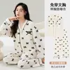 Pijama de Dibujos Animados 2025 con Almohadillas en el Pecho para Mujer, Cardigan Kimono de Manga Larga para Primavera y Otoño Invierno, Se Puede Usar Fuera de Casa Conjunto de Ropa