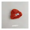 Gorros de Invierno Cálidos de Punto Estilo Coreano para Niños y Niñas, Gorros de Lana Versátiles, Gorros de Piel de Melón a Prueba de Viento para Bebés al Aire Libre, Gorros para el Frío