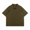 Camisa Polo Masculina "Estilo Old Money" 230g Linho Respirável Nova Elite Gola Seagull Cor Sólida Casual Manga Curta