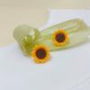 Pendientes de girasol pequeños y frescos con personalidad para niñas, de resina amarilla, muy populares en Europa y Estados Unidos, al por mayor.