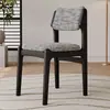 Silla de Comedor de Madera Maciza Hogar Nórdico Moderno Simple Respaldo Acolchado Taburete de Mesa de Comedor Restaurante Lujo Ligero Tela Silla de Mesa de Comedor