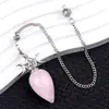 2146-Piedra Natural Cristal Gota de Agua Luna de Tres Fases Colgante Joyería Nuevo Producto Transfronterizo Fabricante Mayorista