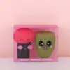Creativo Lindo Bola Molienda Calabaza Gotas de Agua Forma Especial Huevo de Belleza Set Doble Uso Seco y Húmedo Huevo de Maquillaje Color Herramienta de Maquillaje Belleza