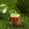 Adornos Tronco Pequeño Resina Adornos Creativos Musgo Adornos de Micro Paisaje Decoraciones de Paisajismo Tocón de Árbol Accesorios Decorativos