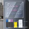 Tablero acrílico magnético especial transfronterizo tablero magnético de mensajes pegatina para refrigerador tablero magnético de notas tablero acrílico para limpieza en seco