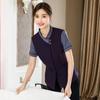 Ropa de Trabajo de Limpieza de Hotel Ropa de Verano de Manga Corta Trajes de Mujer Piso de la Propiedad Limpieza de Habitación de Huéspedes de Hotel Uniforme de Tía Ap