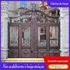 Estilo europeu porta de alumínio Villa pátio porta rural auto-construído casa porta de entrada liga de alumínio porta chinesa porta do jardim