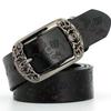 Cinto Preto Jeans Estilo Ins Feminino com Cinto de Couro Legítimo Versátil Moda Simples Decorativo Vintage Cinto da Moda para Mulheres