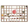 Estante Multitesoro de Pared Vitrina de Té Estante para Tazas de Té de Madera Maciza Estante de Almacenamiento para Juegos de Té Estantería para Sala de Estar Sala de Té