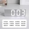 Reloj Espejo de Escritorio Pantalla de Hora Decoración de Mesa Pantalla Digital LED Reloj Despertador Electrónico