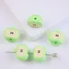 Cuentas de Manzana Pintadas Estéreo de Dibujos Animados Acrílicas Media Manzana Cuentas Sueltas Cadena para Teléfono Móvil DIY Cadena para Bolso Accesorios de Joyería