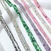 Cuentas redondas de cristal facetado de piedra natural de 2 mm, cuentas sueltas pequeñas de arroz, para pulseras, collares y pendientes, accesorios con cuentas.