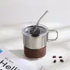 Copo de vinho de aço inoxidável 304 camada única degrau xícara de café copo andorinha copo de água conveniente borda copo de acampamento com LOGO impresso