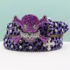Suministro de Cinturón de Pedrería Transfronterizo, Cinturón Unisex Colorido con Estampado de Leopardo y Diamantes con Hebilla de Pin, Cinturón Incrustado para Estilo Punk Europeo y Americano