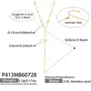Cadena Clavicular Colgante en Forma de Y Francesa Nicho Corazón Estrella Mariposa Acero Inoxidable 316L Chapada en Oro de 18K Collar para Mujer