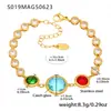 Azucarero Joyería Exquisita Europea y Americana Acero Inoxidable Piedra de Cristal Tobillera Combinación Verano Simple Lujo Ligero Versátil Accesorios para el Pie Venta al por Mayor