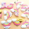 Lindo Dibujo Animado Sanrio Nubes Arcoíris diy Colgante Colgante de Resina Llavero Colgante para Billetera Material