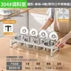 Caja de condimentos de acero inoxidable con compartimentos para condimentos, mermelada e ingredientes en polvo para hielo, adecuada para puestos