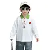 Colección de otoño para niños: elegante y genial polo con cuello de solapa, nueva colección otoño 2026, streetwear moderno y genial para niños, camiseta interior básica